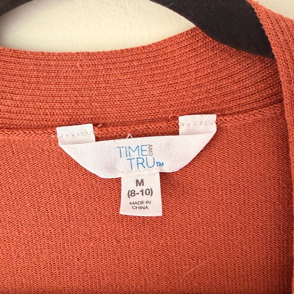 Time and Tru Women's Rust Cardigan - Picture 3 of 3